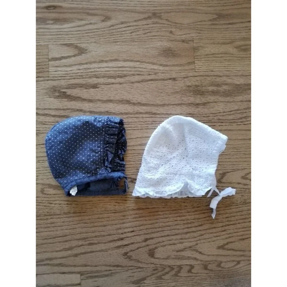 Bonnet Set of 2 Baby 100% Cotton